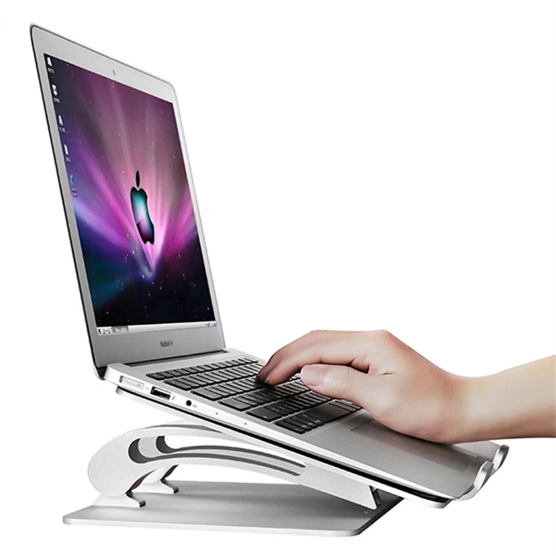 Алюминий сплав охлаждающая подставка для ноутбука раза подъемный Кронштейн регулируемый Тетрадь держатель для 11-17 дюймов MacBook Levono Dell acer
