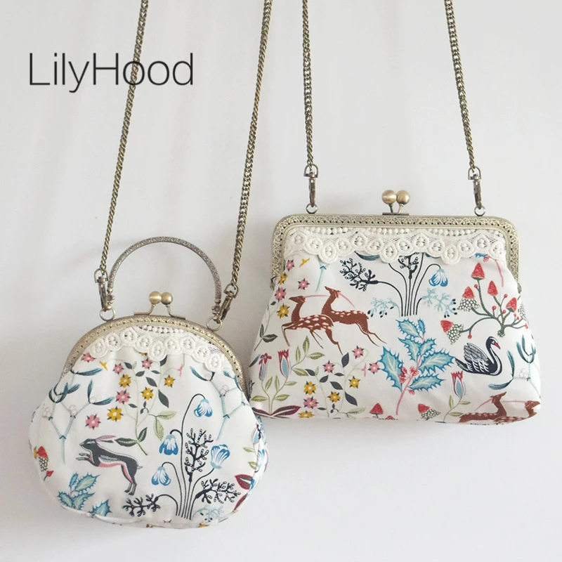 Маленькая женская сумка на плечо LilyHood ручной работы с мультяшным принтом Женская