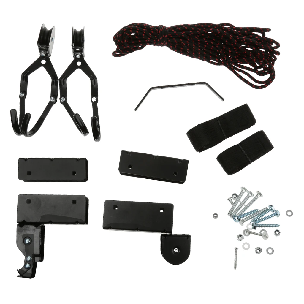 

Marine Canoe/Boat/Kayak Hoist Pulley System Bike Lift Garage Ceiling Storage Rack for Kayaking Canoeing Rafting Accessories