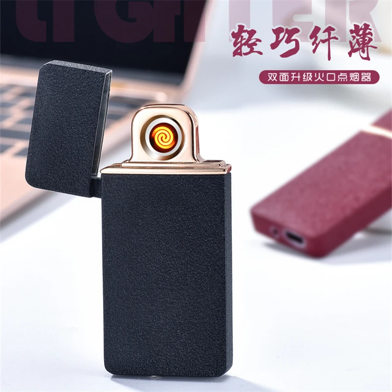 Free laser engraving LOGO,Slim shape flameless lighters USB