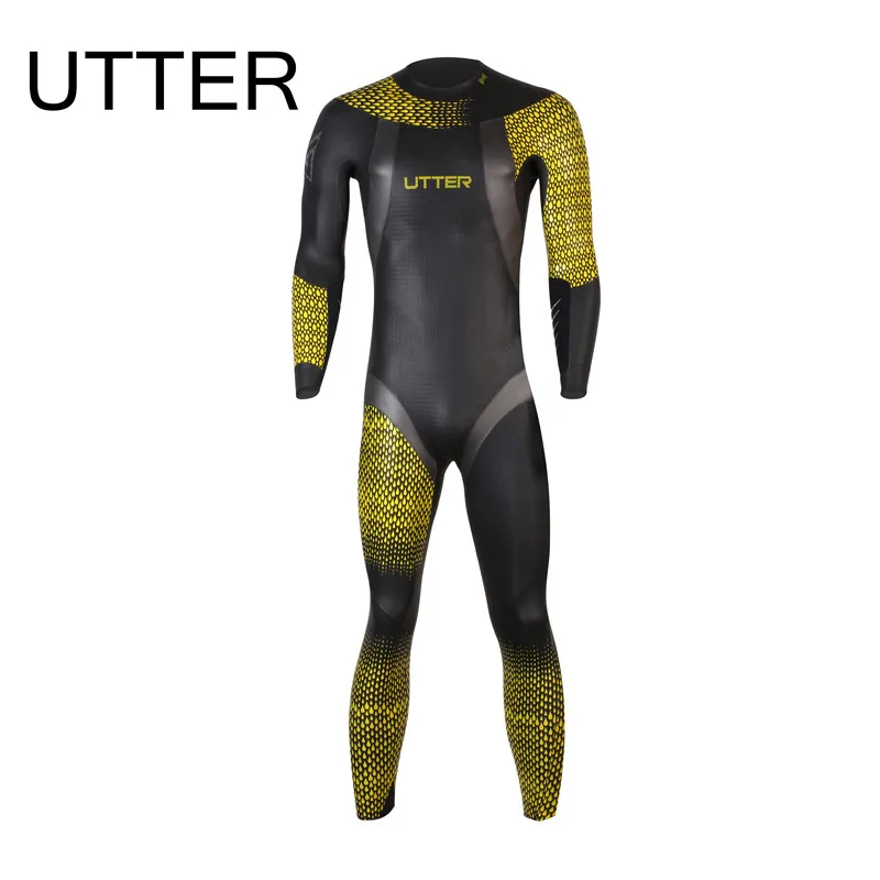 UTTER Men 4.5mm SCS Neoprene Triathlon Surf Wetsuit Printing Spot
