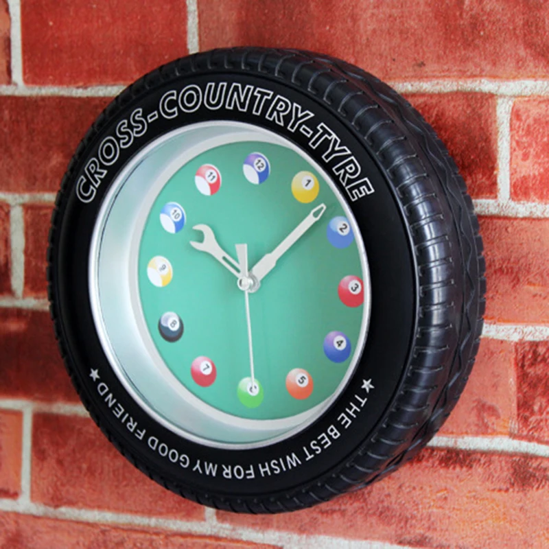Creative Tire Bell Alarm Clock Cartoon Billiards Desk Table Stand Clock Round Mute Wall Clock Stand Clocks Students Gifts Creative Tire Bell Alarm Clock Cartoon Billiards Desk Table Stand Clock Round Mute Wall Clock Stand Clocks Students Gifts