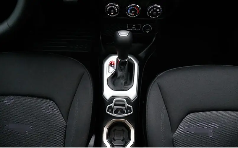 Para Jeep Renegade 2016 .. Cromato Opaco consola Anteriore Del Cambio Scatola del Pannello di Copertura recortar Guida A Sinistra solo
