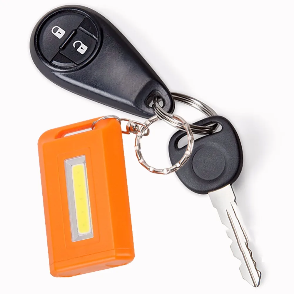 

4 Colors Portable Mini Keychain Key Ring LED Flashlight COB LED Single Mode 300LM Mini Pocket Torch Lamp Light LED Linternas
