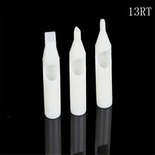 13RT Новые 50 шт пластиковые белые татуировки Советы стерильные одноразовые наконечники для татуировки насадки трубки профессиональные для иглы татуировки машины