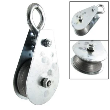 

5x Swivel Hook Single Rope Lifting Pulley Load 0.1 Ton
