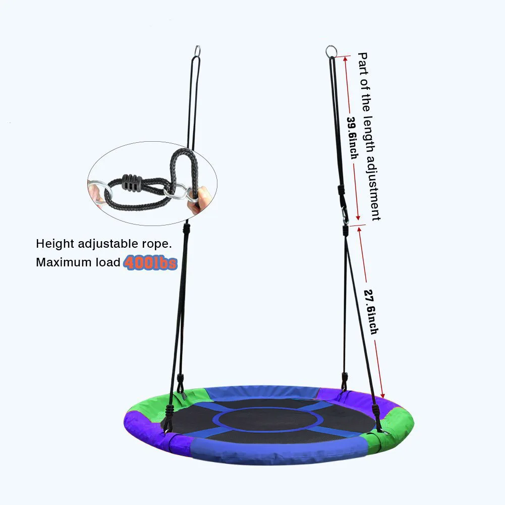 Качели для игрушек, разные цвета, детские качели для дерева, гигантские, 40 дюймов, блюдце, дерево, качели для детей, кресло-качалка с весом 400 фунтов, стиль