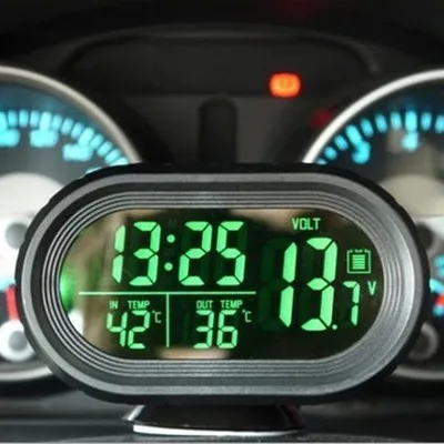 

Multi-Function Digital 12V Motorcycle Auto Car Voltage Alarm Temperature Thermometer Clock LCD Monitor Battery Meter Detector