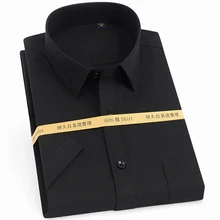 white male shirts Mens work shirts Brand striped twill short sleeve Business men dress shirts Formal Men Shirt 60% cotton