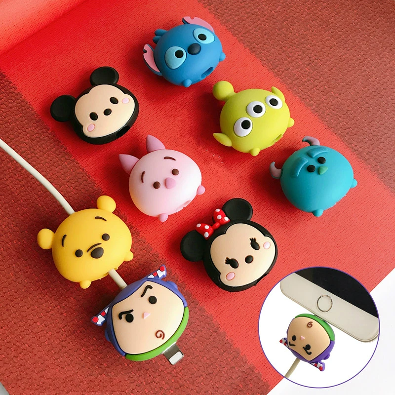

Cable Bite Protector cable Winder Phone holder Accessory cable biters Animal doll model for Iphone xs Cable Mickey Minnie
