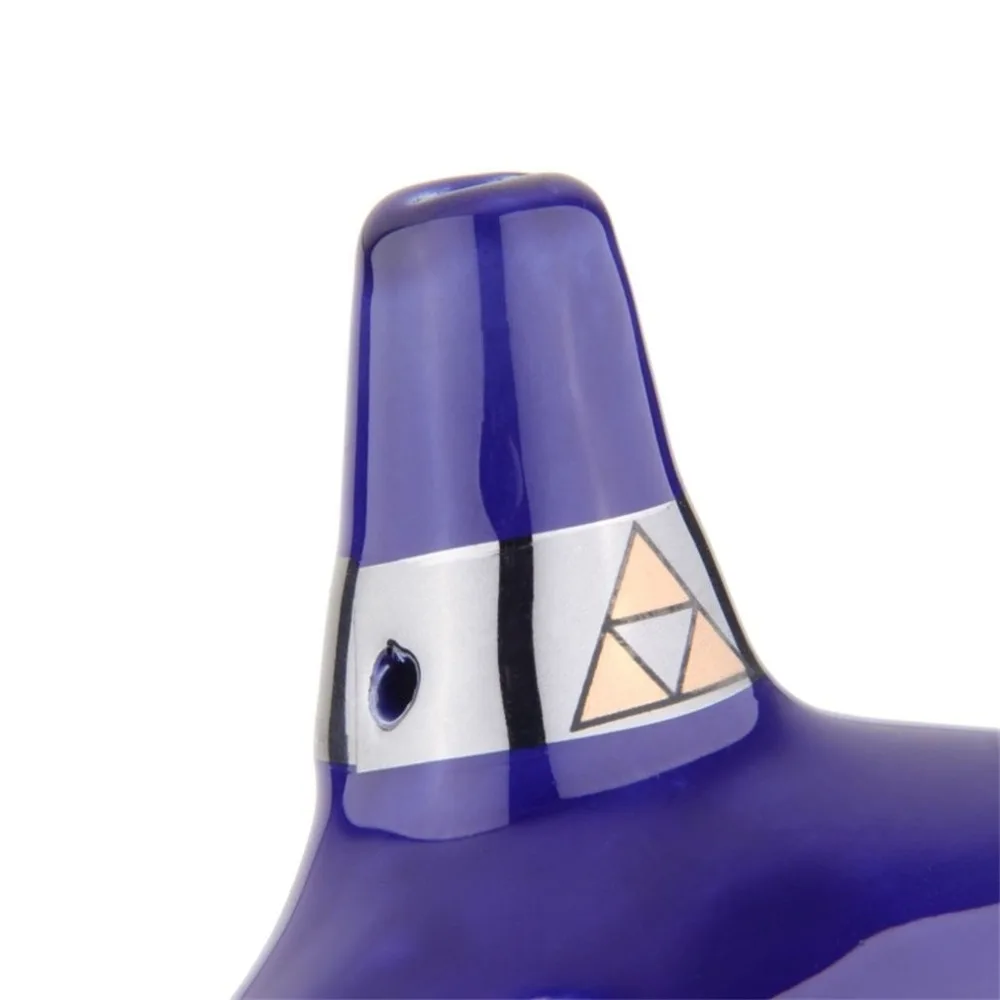Горячая 12 отверстий окарина керамический альт C Легенда о Zelda Окарина флейта синий инструмент