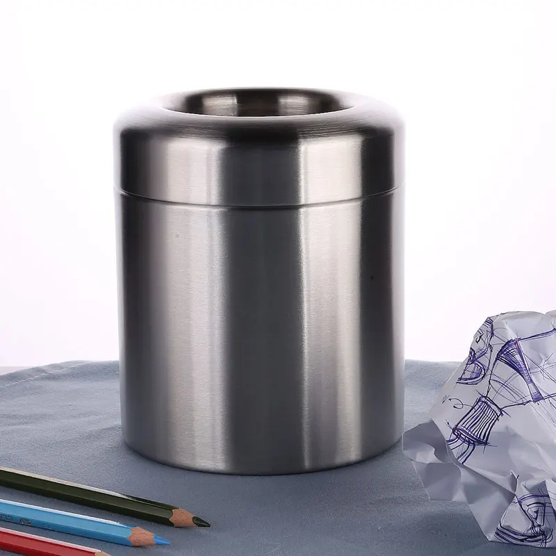 

Mini Trash Can For Desk With Can Small Tiny Countertop Trash Bin Can For Office Bathroom Kitchen Waste Basket 1.5 L/0.40 Gal