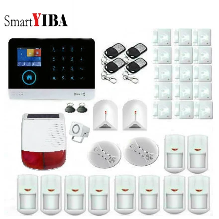 SmartYIBA Smart Wireless Shop Home Alarmsysteem WIFI/GSM//GPRS intranet Security Alarm System With 2pcs RFID Keyfobs