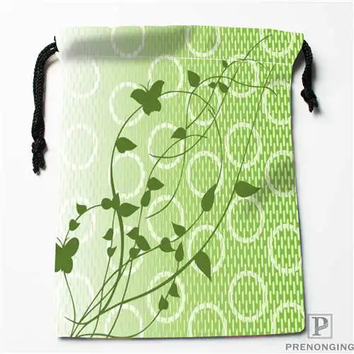 Пользовательские печати зеленые листья сумки для покупок на шнурках дорожный мешочек для хранения плавать Туризм игрушка сумка унисекс мульти Size18-12-31-12