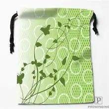 Пользовательские печати зеленые листья сумки для покупок на шнурках дорожный мешочек для хранения плавать Туризм игрушка сумка унисекс мульти Size18-12-31-12