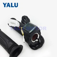 Electric Bike Digital Twist Throttle Grip 12-99VHandlebar Scooter Bicycle Accelerator with LCD Display Indicator E-Bike Throttle 4