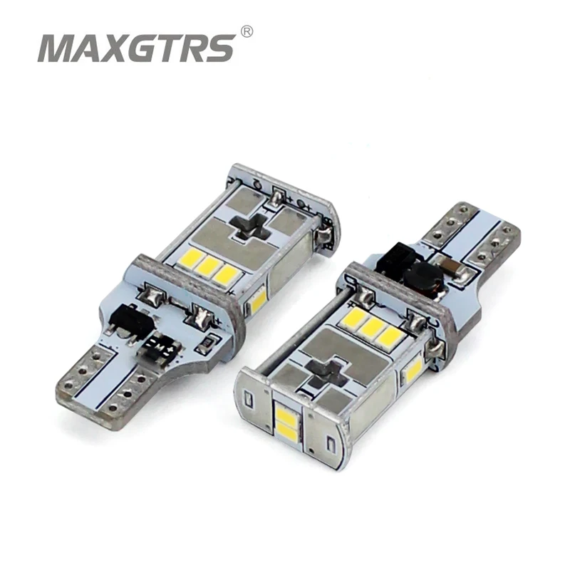 MAXGTRS 2x921 912 T15 W16W светодиодный светильник CANBUS без ошибок для автомобиля, задний фонарь, белый янтарь, теплый белый 4300K