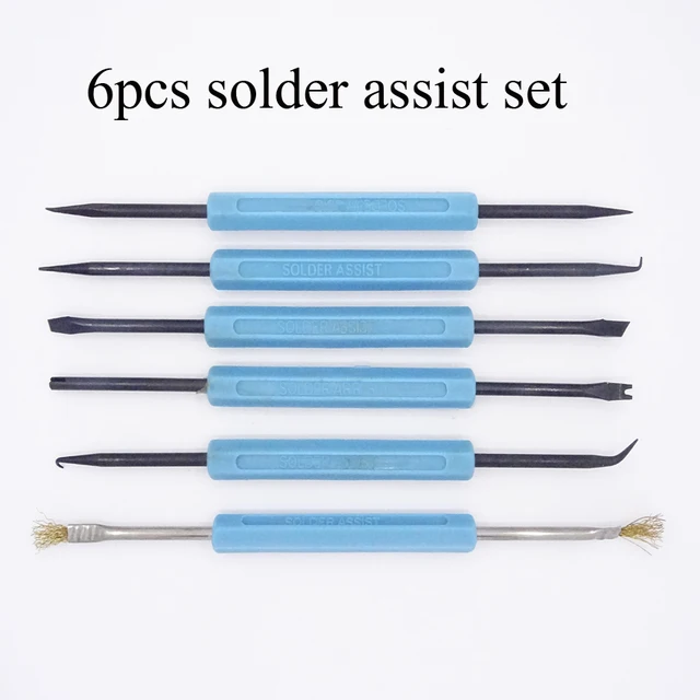 Best Offers 6 in 1 Steel Solder Assist BGA PCB Repair Tool Set Precision Electronic Components Welding Grinding Cleaning Repair Tool Set
