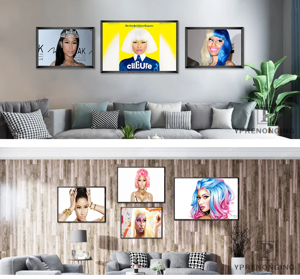 На заказ Nicki Minaj Рисование плакат искусство домашний декор холст печать из шелковой ткани с принтом плакат на стену без рамки 180317@ 23