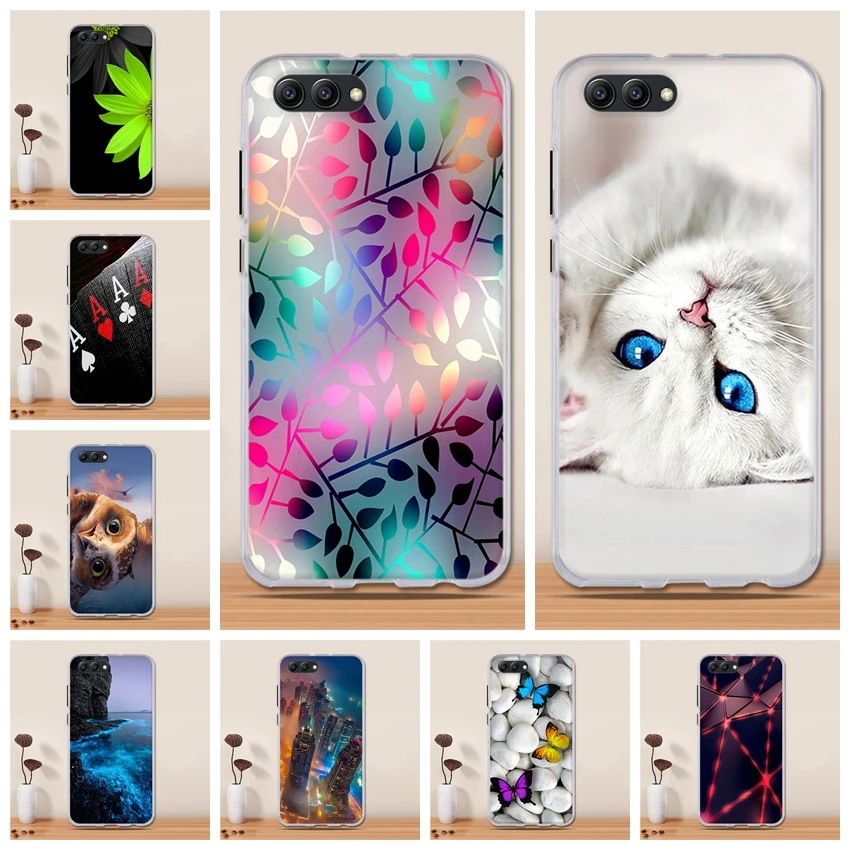 Силиконовый чехол для Huawei Honor 10 мягкая задняя крышка из ТПУ телефона Etui защитный с