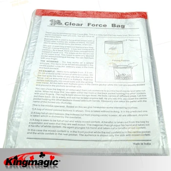 

Holiday Sales Clear Force Bag Transparent bags ultra-thin magic props,Free shipping--5pcs/lot