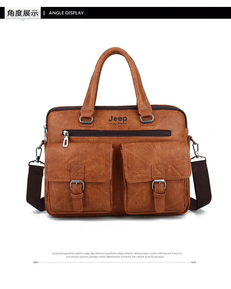 Известный бренд, мужской портфель, сумка-портфель для мужчин, деловая модная сумка-мессенджер, 13,3 ', сумка для ноутбука, кожаная офисная сумка, мужская сумка