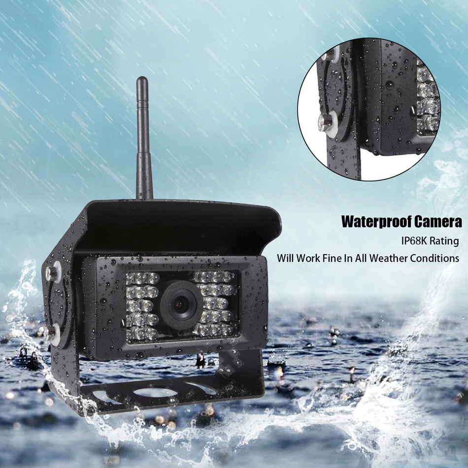 DC 12V 24V Wi Fi Беспроводной обратный резервный Камера для грузовика RV Кемпер трейлер