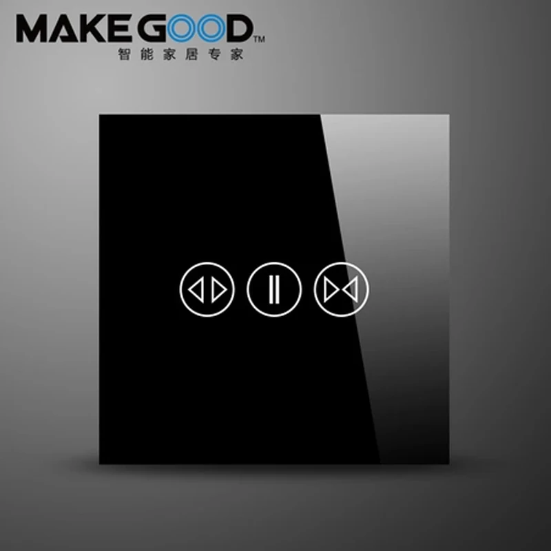 

MakeGood UK / AU Standard Smart Home System Wall Switch, Touch Curtain Switch with 433 MHZ frequency