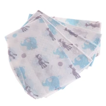 10 шт./компл. одноразовые детские нагрудники для новорожденных смесь из хлопка водонепроницаемые нагрудники с карманом