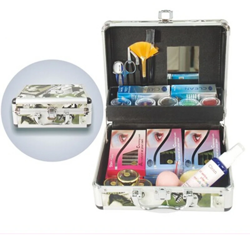 

Professional False Extension Eyelash Glue Kit with Case Tool,eyelash extension tools SET , Beauty Grafting Eyelash Extension Kit