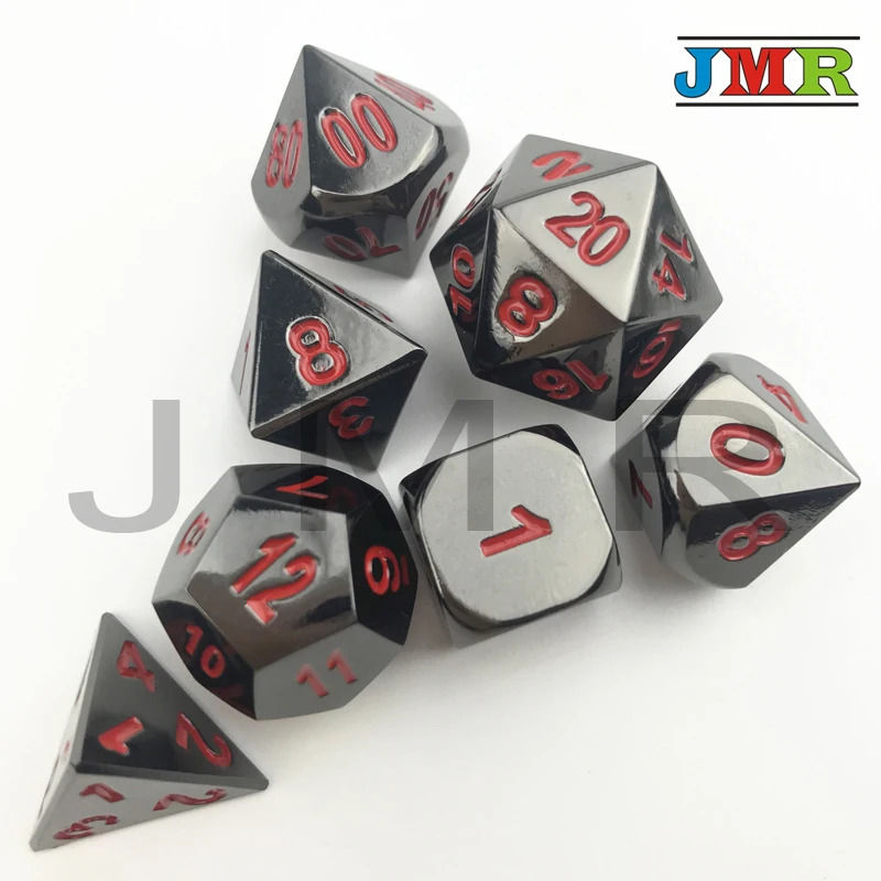 Металлические кости Juegos De Mesa Dados Rpg набор D4-D20 для ролевых игр игры с коробкой |