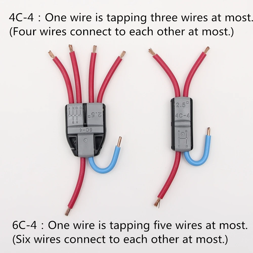 JOWX 6C-4 10 шт. 14-13AWG 2,5 sqmm 6 проводов межблочный не зачищенный расширенный кабель провода разъемы быстрое соединение клеммы блок