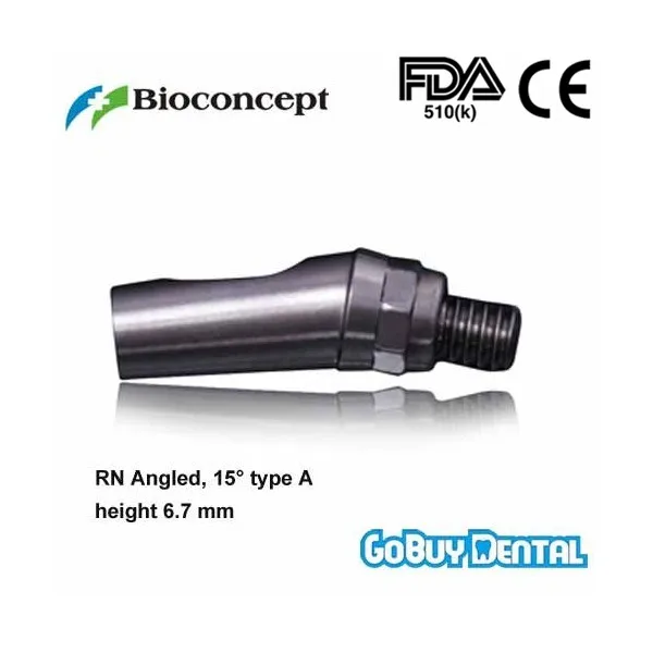 Straumann Compatible RN Angled Abutment, 15 type A, height 6.7mm, Long(Regular Neck) Straumann Compatible RN Angled Abutment, 15 type A, height 6.7mm, Long(Regular Neck)