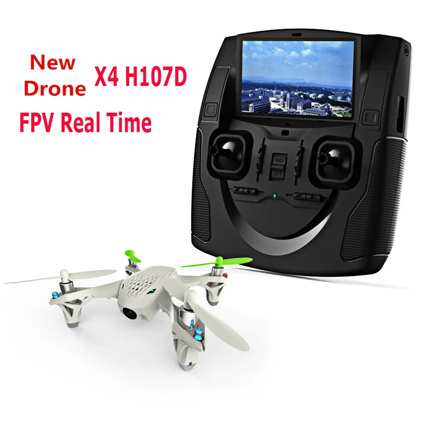 Новый X4 H107D + FPV RC Квадрокоптер Дрон HD камера ЖК передатчик видео аудио потоковая