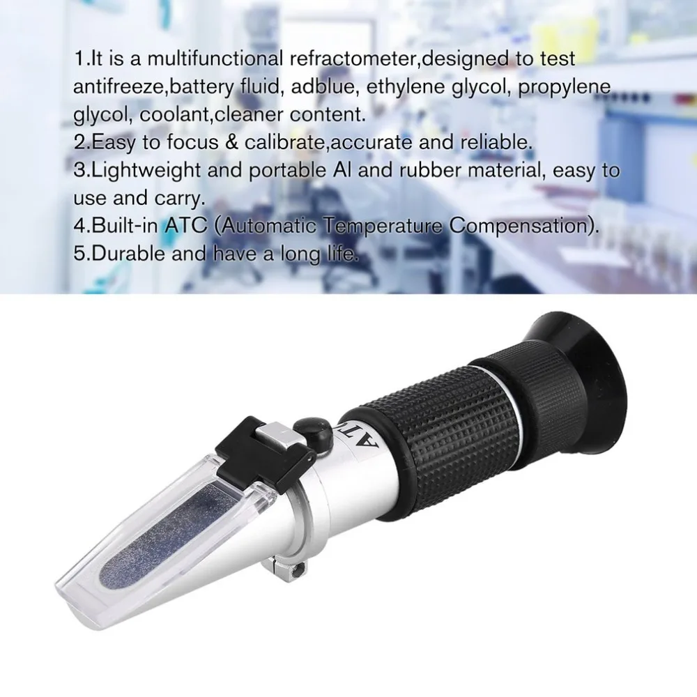 Handheld Refractometer Adblue Ethylene Glycol Antifreeze Battery Fluid Content Coolant Cleaner Meter Mini ATC Measuring Tester