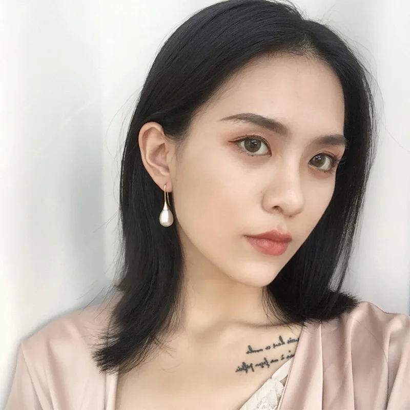 

1 Pair Special Design Luxury Vintage Wedding Simulated White Pearls Earring For Women Fashion Dangle Jewelry Water Drop Earrings