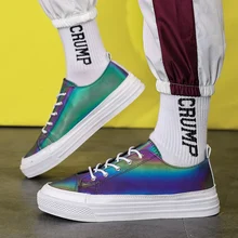 Пробковая повседневная обувь мужские дышащие кроссовки Классические мужские светящиеся вулканизированные туфли Хамелеон модная мужская повседневная обувь