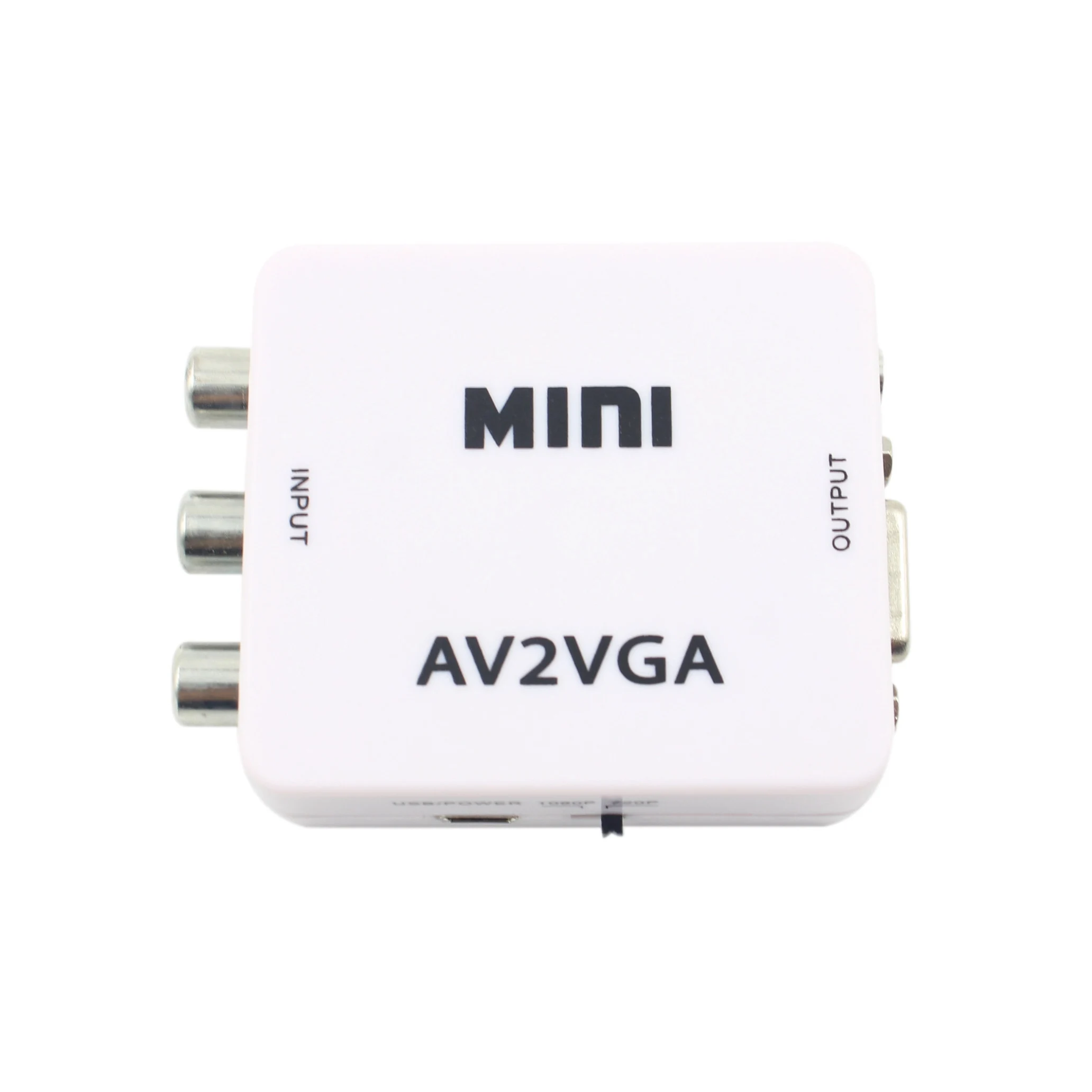 Лучшие предложения 1080P мини VGA к RCA AV конвертер с 3,5 мм VGA 2AV/CVBS Аудио+ аудио к ПК HDTV конвертер