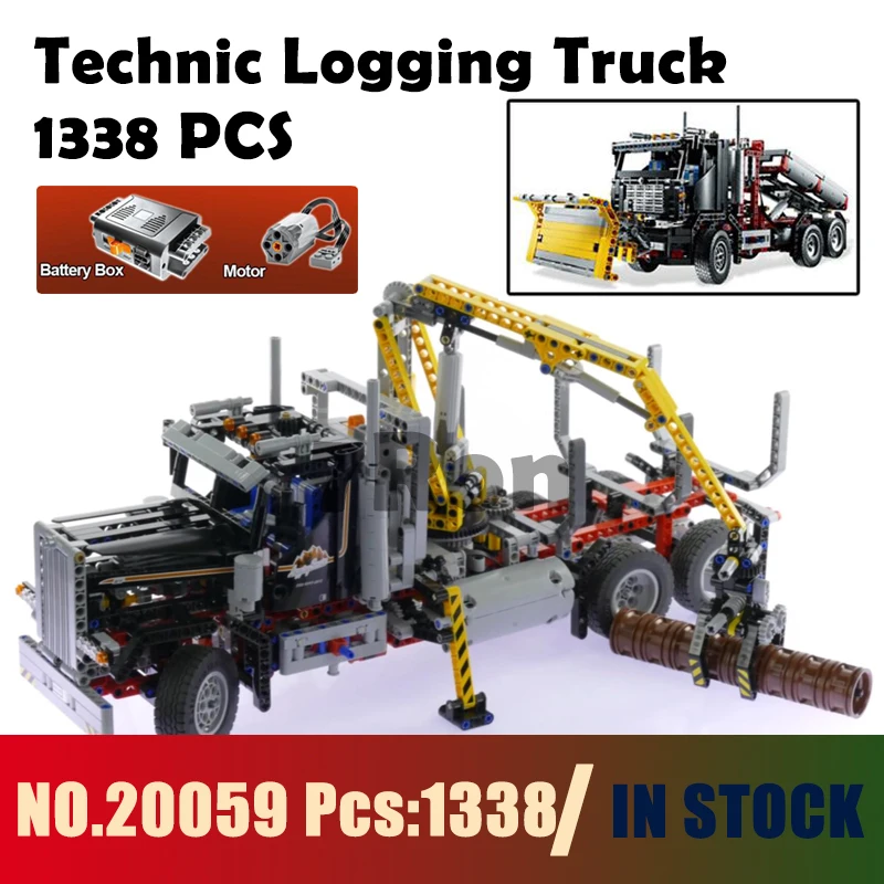 

model building blocks 20059 1338pcs Logging Truck 9397 Set Compatible Technic Figure bricks toys for children hobbies