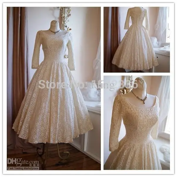 015 Real Fashionable Vintage 50s Wedding Dresses Poland Style Scoop