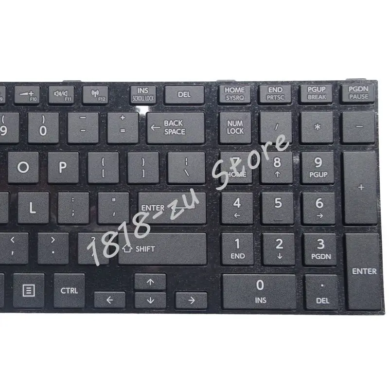 Английская клавиатура для ноутбука Toshiba Satellite C50 C50D C50-A C50-A506 C50D-A C55 C55T C55D C55-A C55D-A US клавиатура с рамкой черного цвета