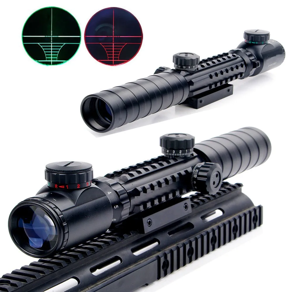 Air Hunting Rifle Scope New 3 9x32EG Riflescope Red Green Illuminated font b Rangefinder b font