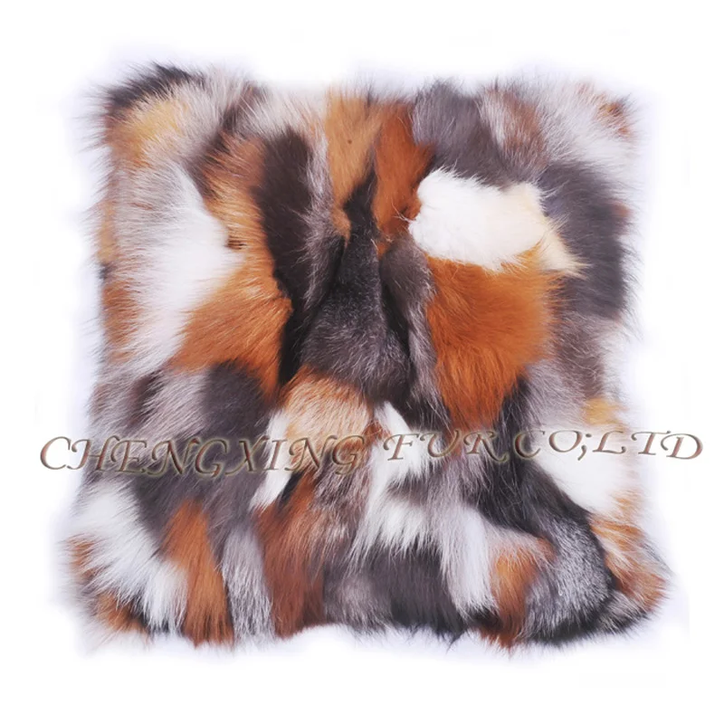 

CX-D-96 New Products Silver Fox Fur &Red Fox Fur Sofa Cushion Cover