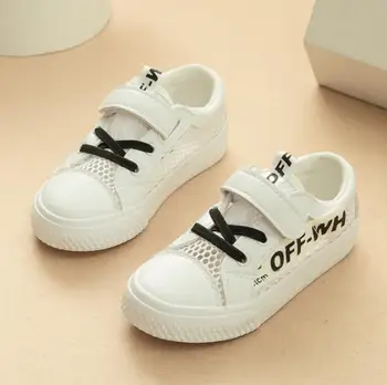 

2019 Spring Summer Breathable Children's mesh shoes Girl Flats Boys Casual Student Travel Shoes Fashion wild Kids sport shoes
