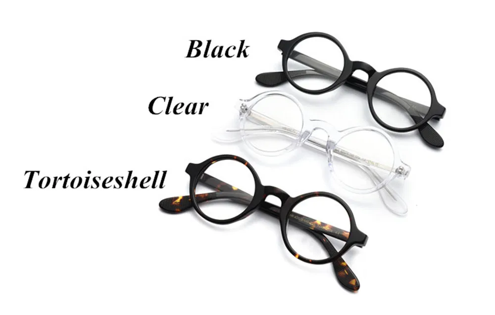 Винтажные круглые ацетатные прозрачные очки, женские оптические очки, оправа для мужчин, Ретро прозрачные Линзы для очков Oculos De Grau