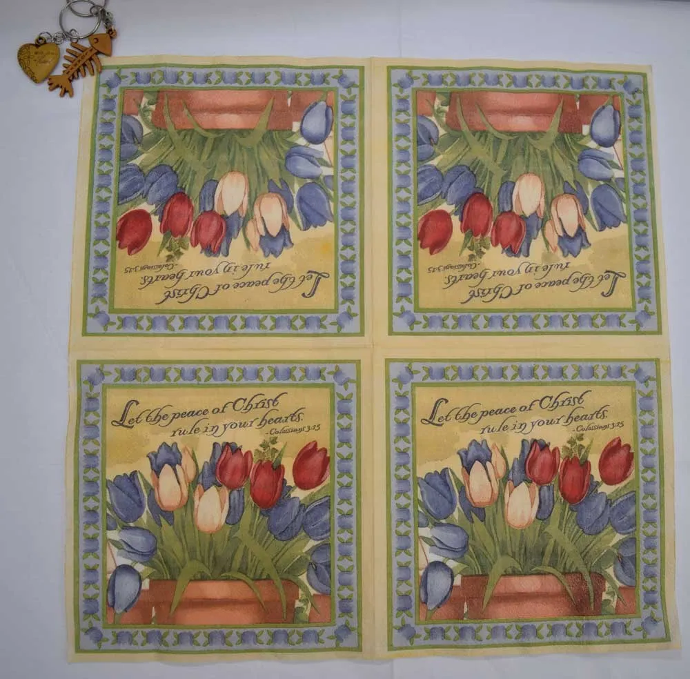 Пищевые тюльпаны бумажные салфетки цветок праздничные и салфетки из ткани для вечеринок украшение в технике декупажа бумага 33 см* 33 см 20 шт./партия