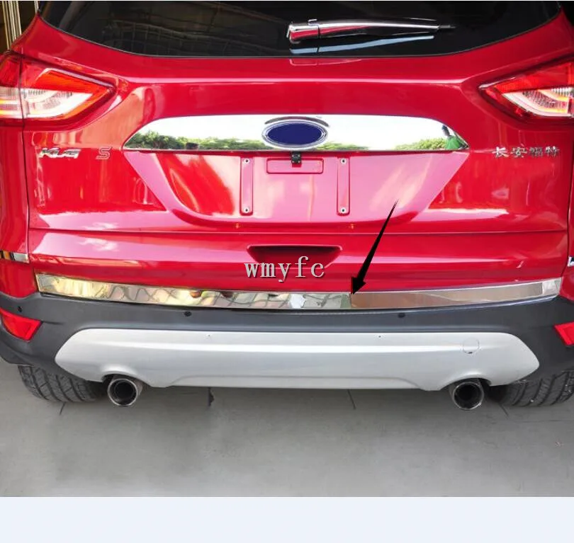 

car Accessories Rear Behind Trunk Lid Tailgate Door Handle Molding Boot Cover Kit Trim For Ford Kuga / Escape 2017 2018 2019