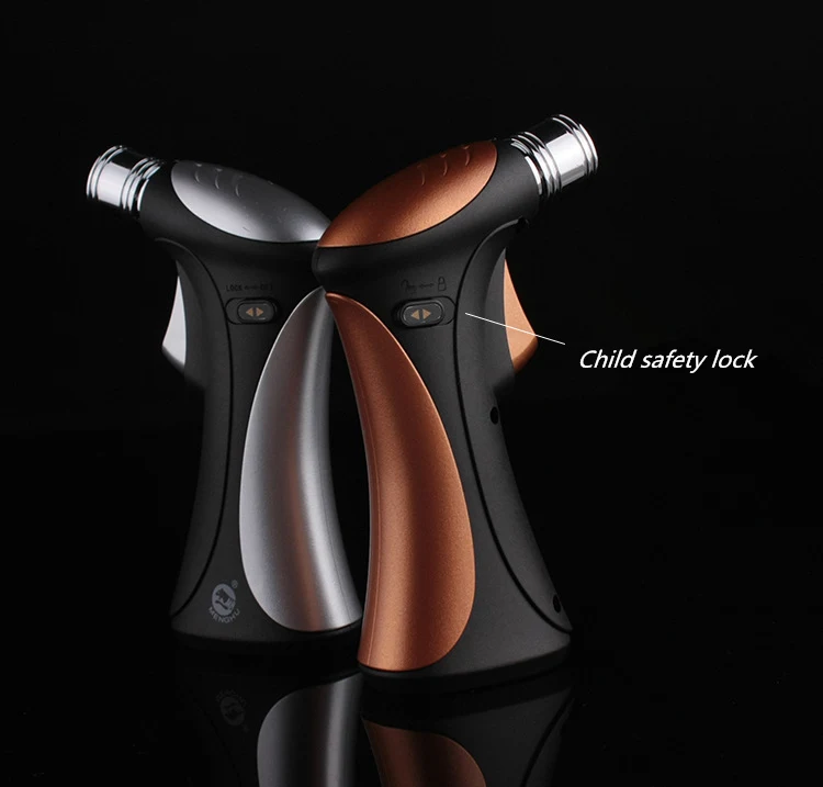 Spray Gun Jet Torch Turbo Butane Cigar Lighter Cigarette Accessories Windproof Safety Lock for Child Fire Ignition Burner