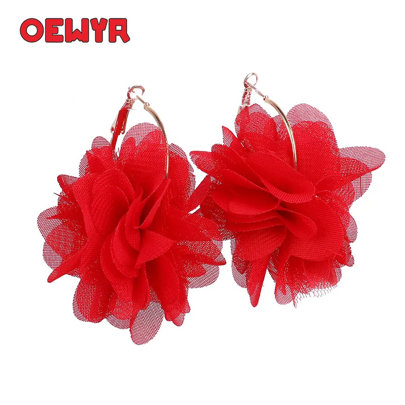 

ZA Korean Fashion Statement Flower 2019 Womens Earring Classic Ethnic Hyperbole Earring Irregular Round Summer Fashion Jewelry