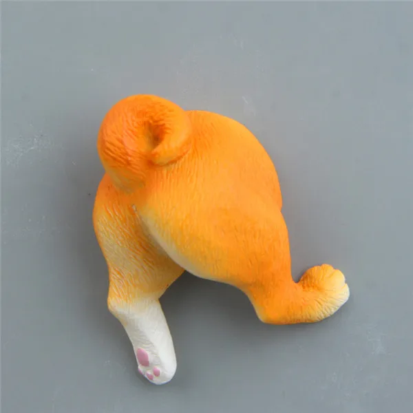 Cute Animals Pets Puppy Dog Butt Fridge Magnets Figures Pvc Toys - 9
